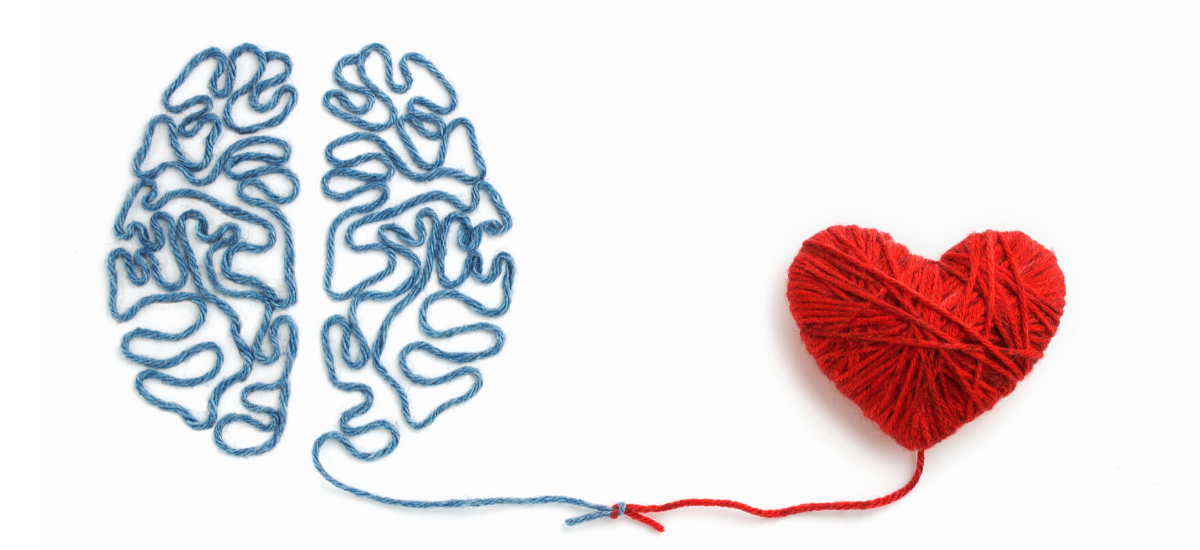 string art of brain and heart